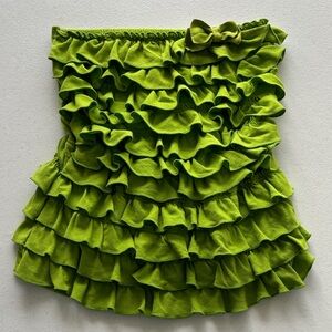 Hollister Green Ruffle Top